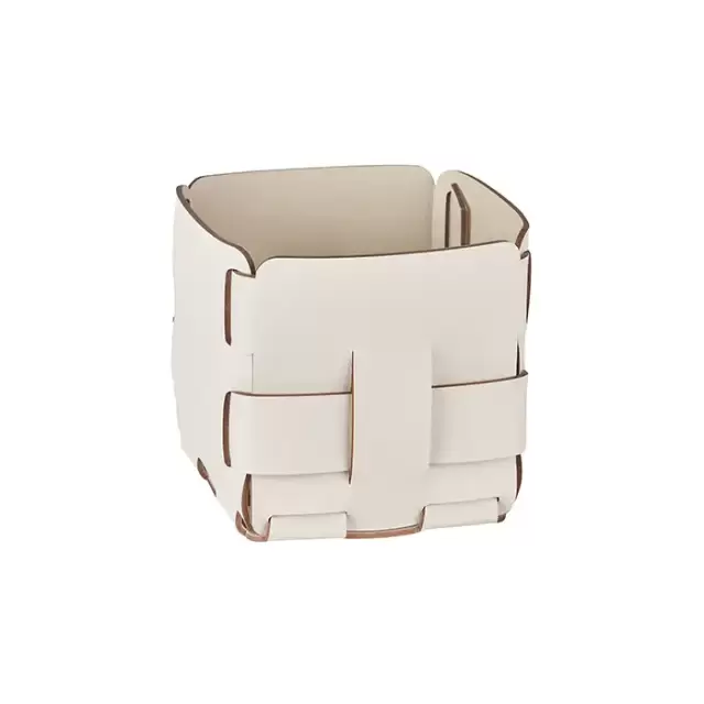 Colombo Adj Корзинка Mini Bottega, 12x12H13 см, цвет: белый/панна котта