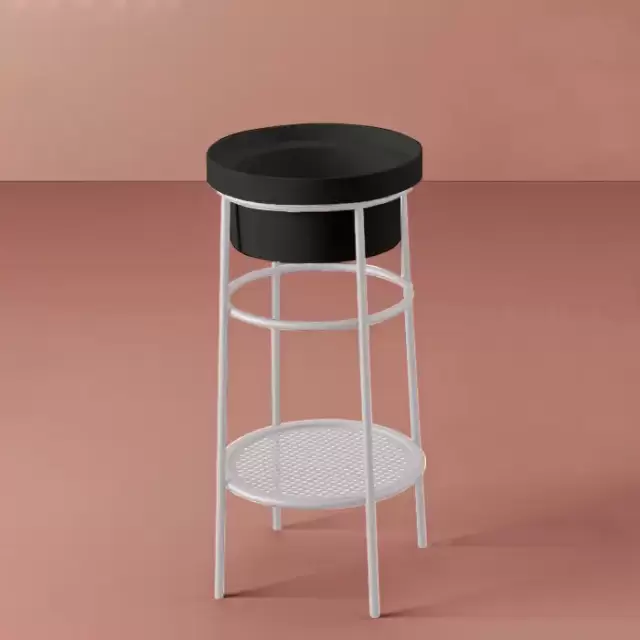 Artceram FUORI SCALA Металическая структура &Oslash;38хh83см с раковиной без отв под смеситель, Fuori Scala &Oslash;40, напольная, цвет: белый матовый/черный матовый