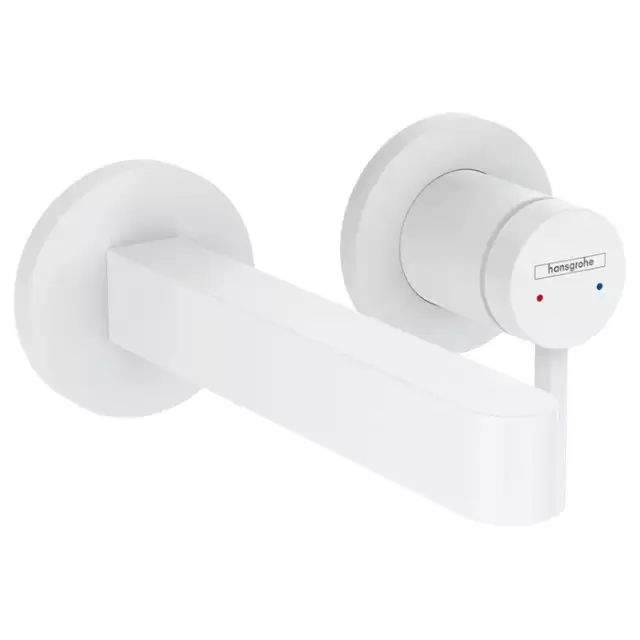 Hansgrohe Finoris Смеситель для раковины, встраиваемый, излив: 16.8см., внешняя часть, цвет: белый матовый