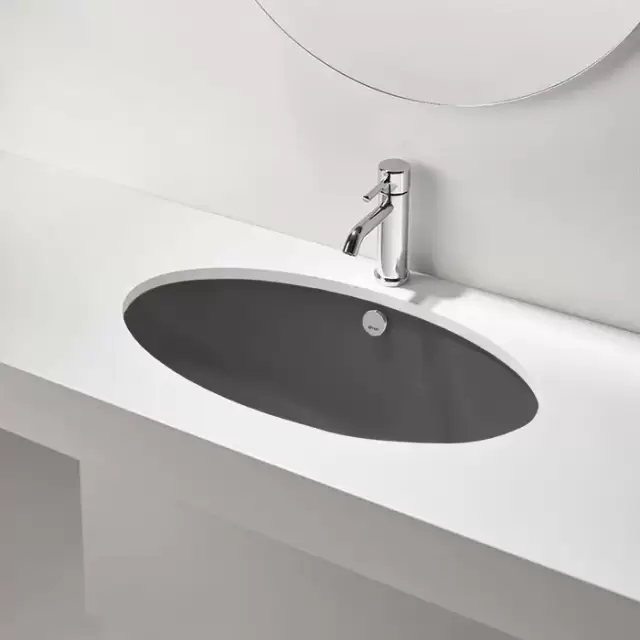 Simas Lft Spazio раковина встаиваемая под столешницу 66х39см, цвет: antracite matt