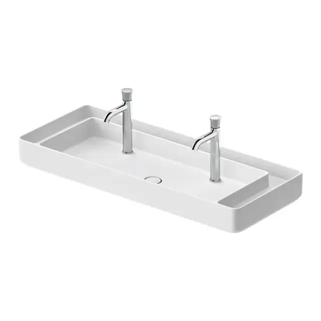 Duravit Bento Starck Box Раковина накладная 114.5х46см, с 2 отв., HygieneGlaze, цвет: белый глянцевый