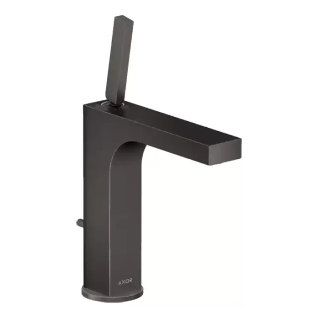 Axor Citterio, Смеситель для раковины 160, на 1 отв., с донным клапаном, цвет: шлифованный черный хром