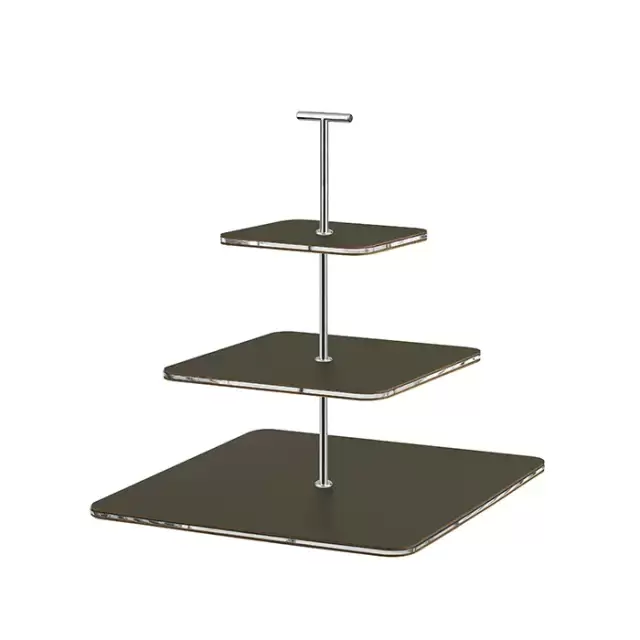 ADJ Сервировочная стойка 30x30xH35см., ручка "Т", цвет: олива/фурнитура хром