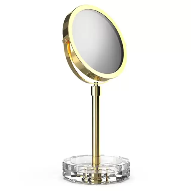 Decor Walther KR KSA Kristall Зеркало косметическое, настольное, цвет: кристальный/золото