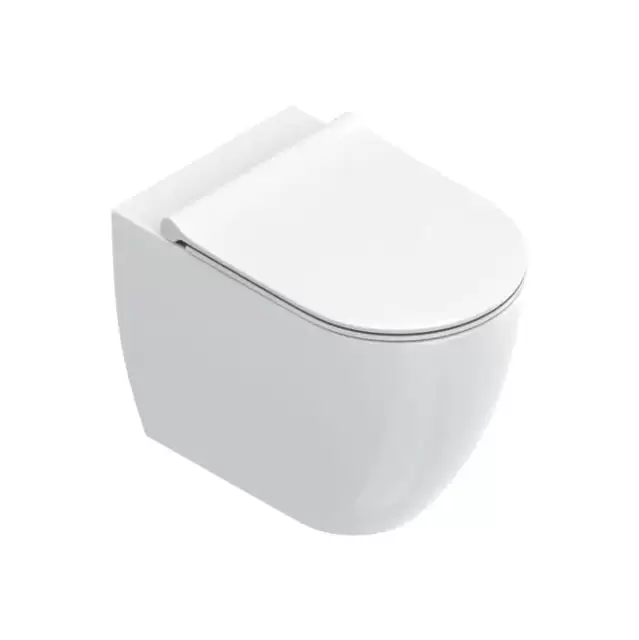 Catalano Sfera Унитаз напольный 55х35см, безободковый, смыв Tornado, покрытие Cataglaze+, цвет: белый глянцевый