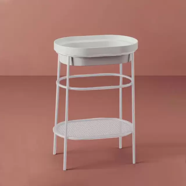 Artceram FUORI SCALA Металическая структура 36.5x58.6хh83см с раковиной без отв под смеситель, Fuori Scala ovale 58, напольная, цвет: белый матовый