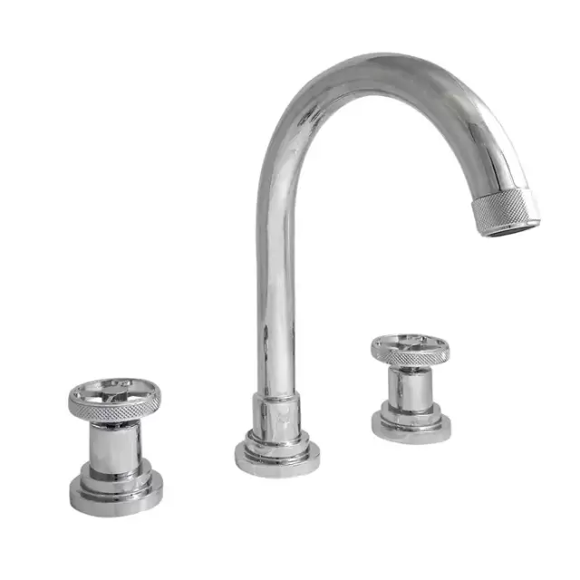 Nicolazzi Arena Смеситель для раковины на 3 отверстия, с донным клапаном, излив: 176 мм, цвет: хром