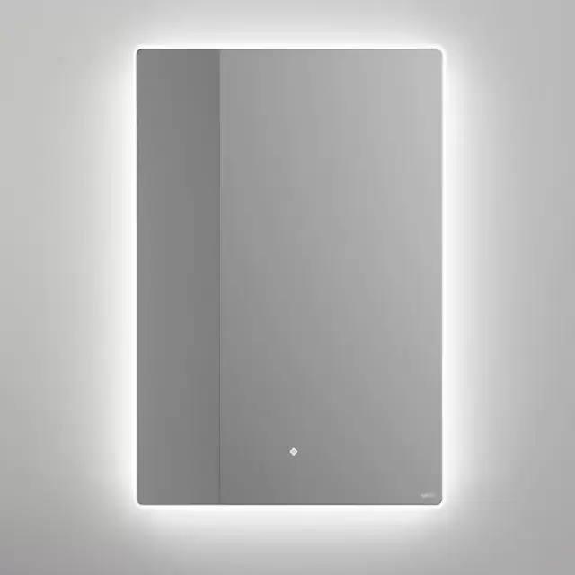 Salini Зеркало для ванны OMBRA 60х90х2.5см., с LED подсветкой, влагостойкое AGC Сrystalvision, сенс. выкл., крепления, обогрев, антизапот.