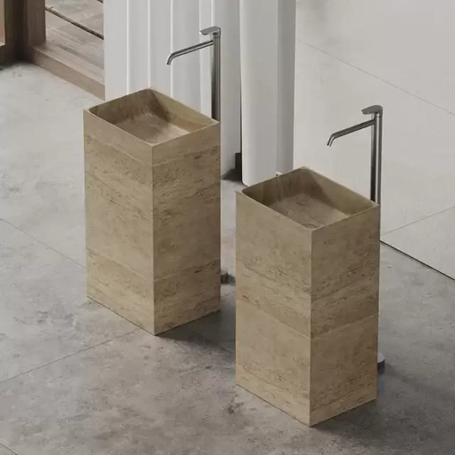 Dea Design Marble Napoli Раковина 45х35х85см., напольная, без отв., мрамор, цвет: Travertine