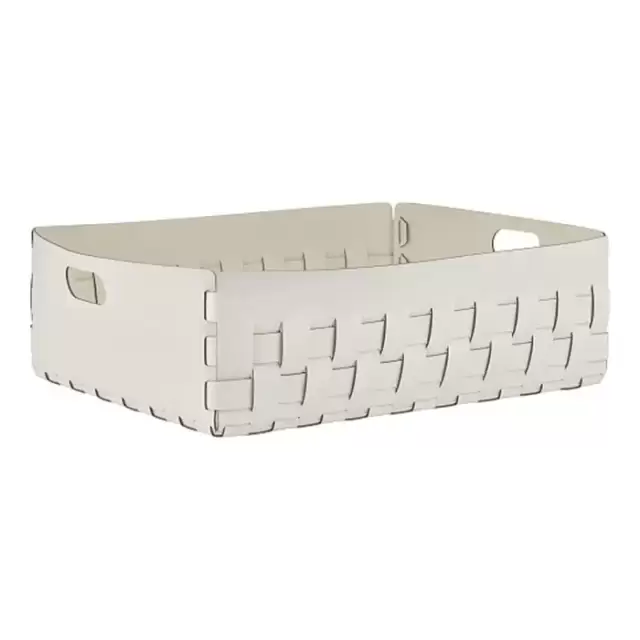 ADJ Корзинка Bottega, 60x50xH20 см., цвет: белый/панна котта