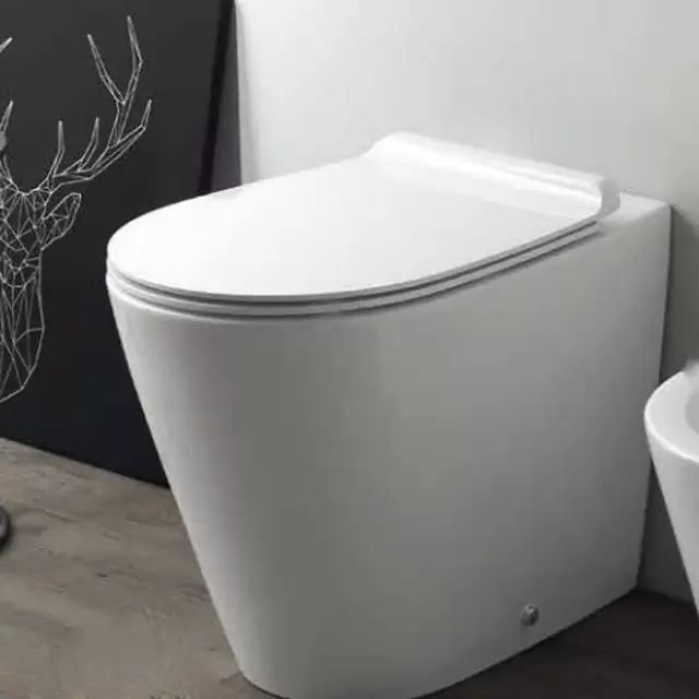 Simas Gambassi Унитаз приставной безободковый 56.5х37,5 см, цвет: белый