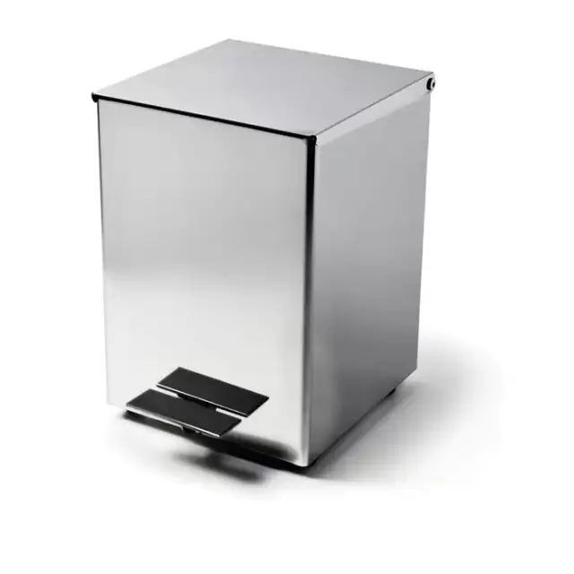3SC Hotel Ведро 5 л. 18x22xh26 см, с педалью, с крышкой и механизмом softclose, из нерж.стали, цвет: хром