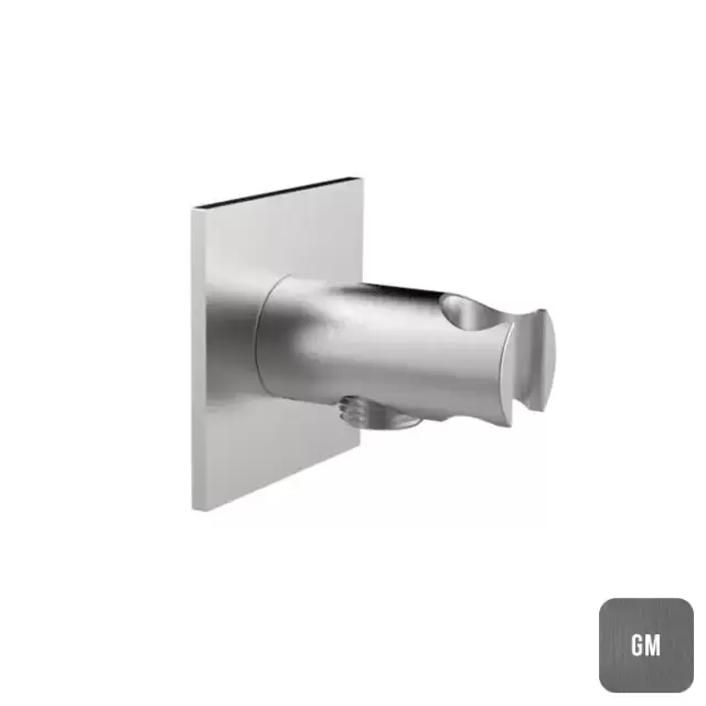 Almar Вывод из стены с держателем для душевой лейки, цвет: Gun Metal Brushed PVD