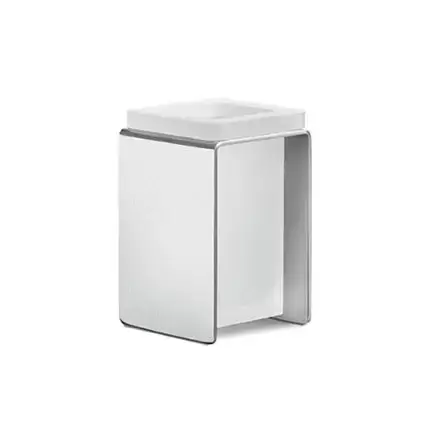 Colombo Over Стакан настольный, цвет: матовая сталь/матовое стекло