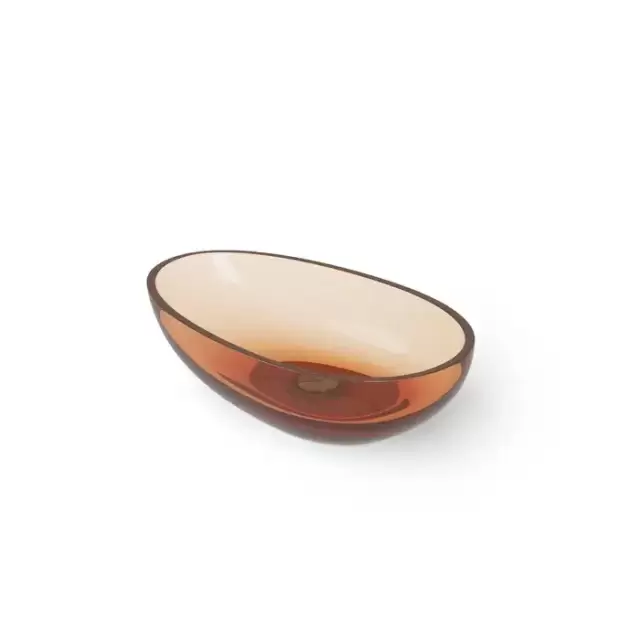 Dea Design Washbasins Раковина 60х36х15.8см., накладная, без отв., Glasstech, прозрачная смола, цвет: Sunset R1