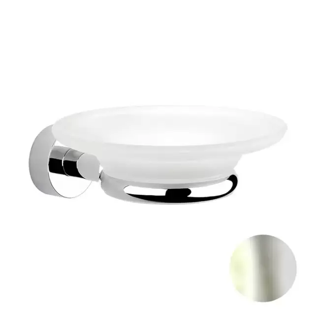 Nicolazzi Accessori Мыльница подвесная, цвет: никель блестящий/белый