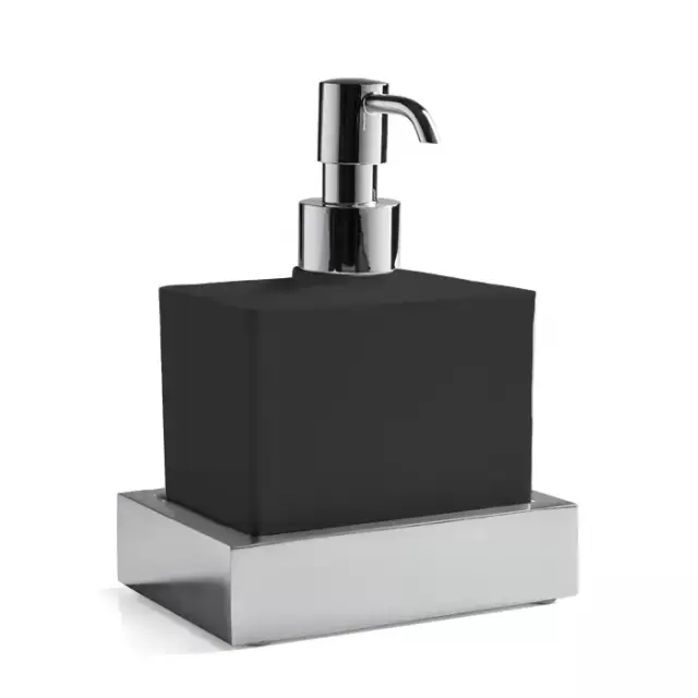 3SC SK 3.0 Дозатор подвесной, композит Solid Surface, цвет: чёрный/хром