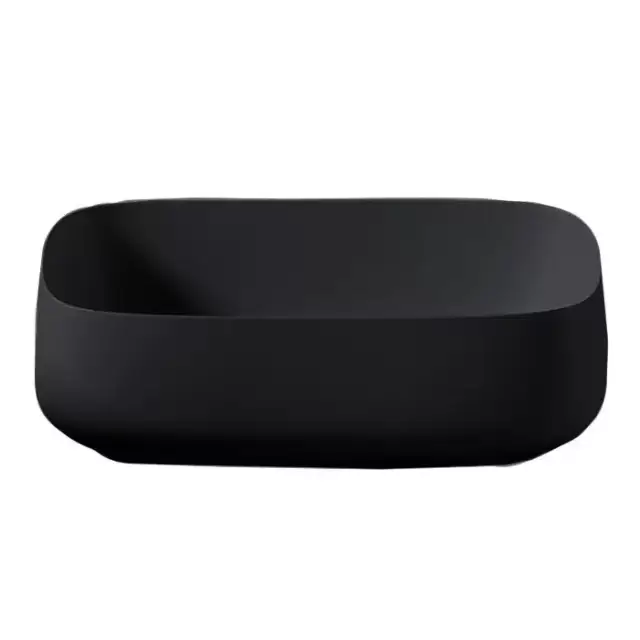 Artceram Cognac Раковина накладная Quadro 56x41 см, saniglaze, цвет: черный матовый