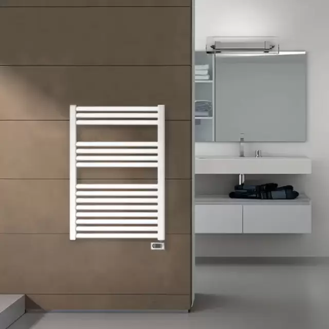 Irsap Ares Полотенцесушитель электрический 58x81.8x3см (15 трубок-2 промежутка), мощность: 400 ватт, с регулятором, провод: 120см, цвет: белый