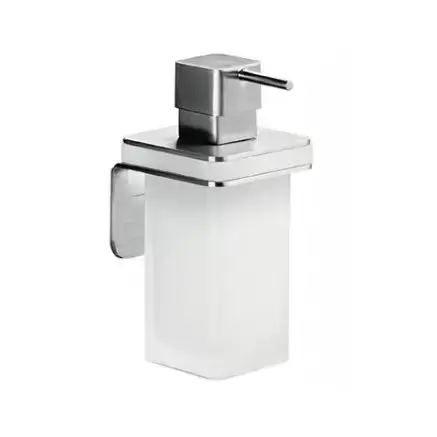 Colombo Over Дозатор для жидкого мыла, подвесной, цвет: матовая сталь/матовое стекло