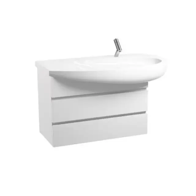 Laufen Alessi One Тумба с раковиной, 90х50см, 2 ящика, подвесная, покрытие LLC, цвет: белый