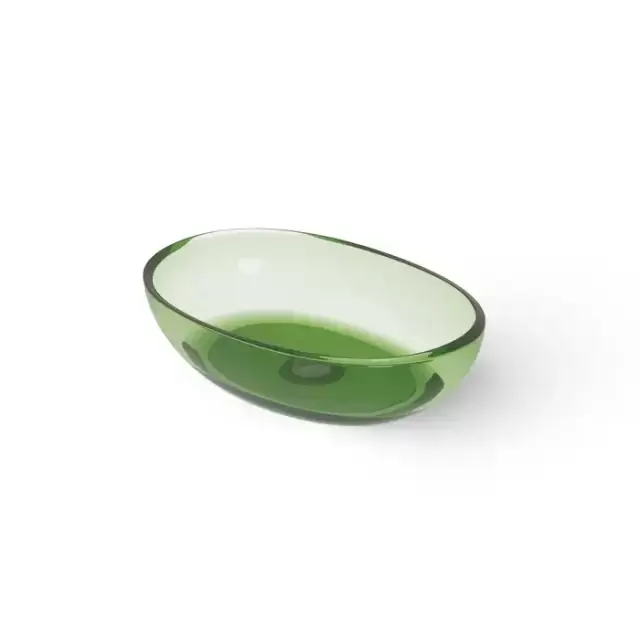 Dea Design Washbasins Раковина 60х40х15.5-14.5см., накладная, без отв., Glasstech, прозрачная смола, цвет: Emerald R3