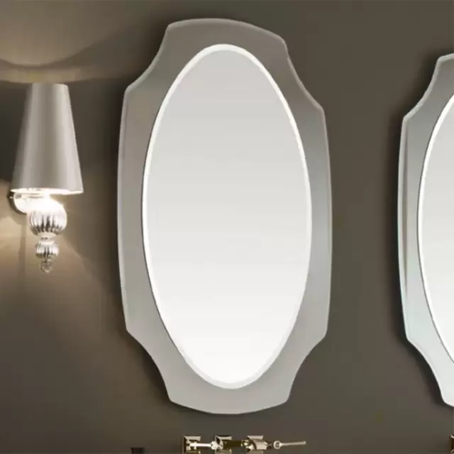 VITAGE milldue edition Зеркало NOTRE DAME 67.8х110см, с фигурной рамой из скошенного дымчатового зеркала