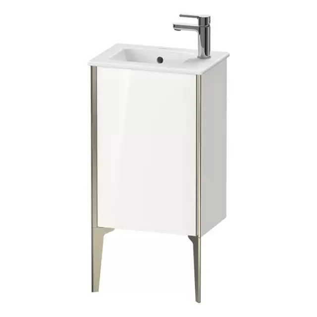 Duravit XViu Тумба напольная, 41x29x59.4см, с раковиной, 1 дверь, (петли слева), цвет: белый глянцевый/champagne matt