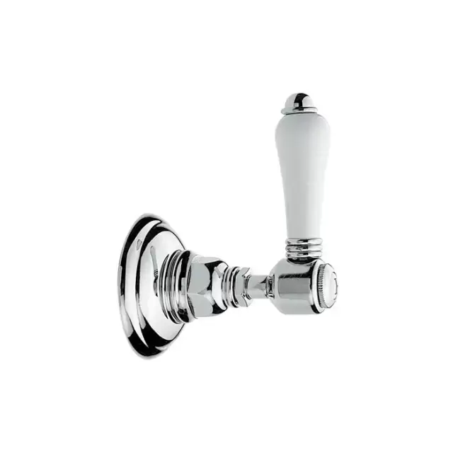 Nicolazzi Запорный вентиль 3/4", с ручкой: белая, цвет: хром