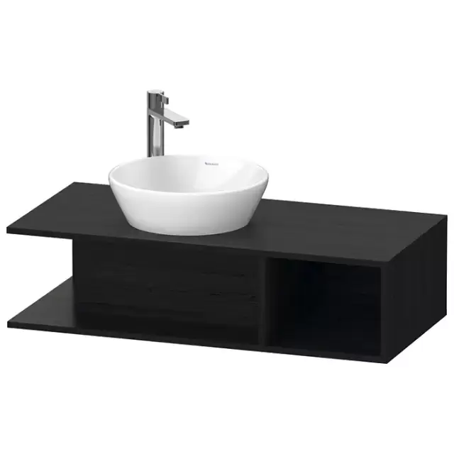 Duravit D-Neo Тумбочка подвесная компакт 100x48х26см., раковина, 1 открытое отделение на правой стороне, цвет: Black Oak