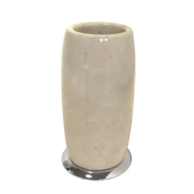 3SC Elegance Стакан настольный, цвет: мрамор botticino/хром