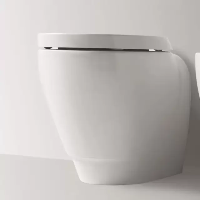 Simas Bormio Унитаз приставной безободковый 54х35 см, цвет: белый