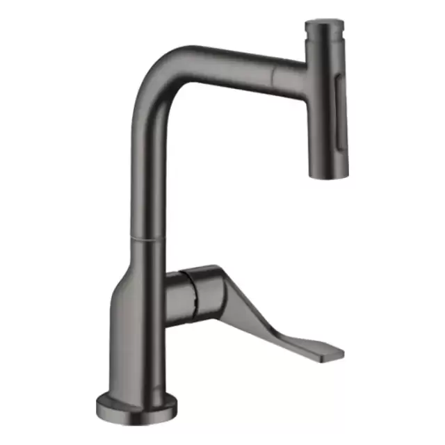 Axor Citterio Select Смеситель для кухни, на 1 отв., с вытяжным изливом, цвет:  шлифованный черный хром