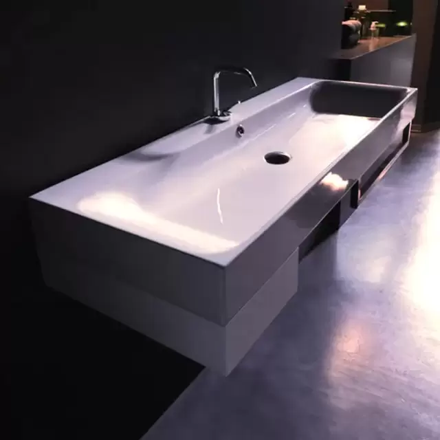 Kerasan Cento Раковина 120х45 cм, 1 отв., цвет: белый