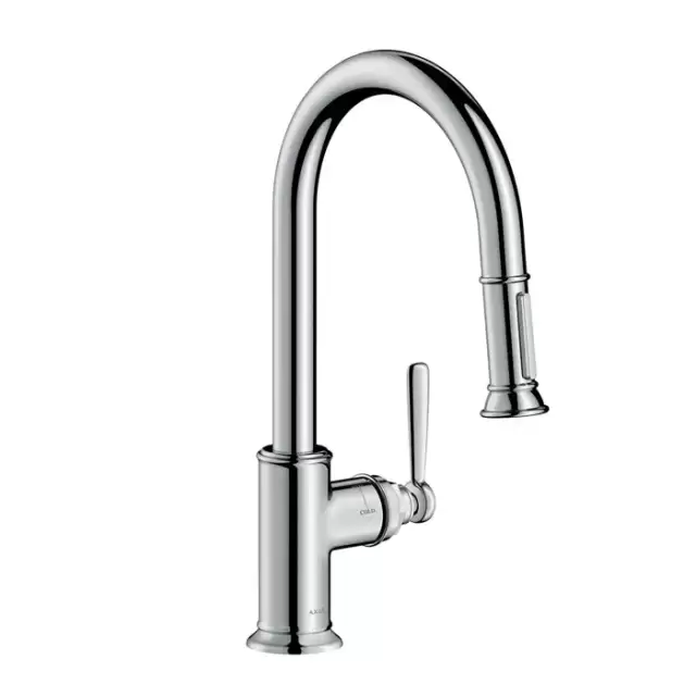 Axor Montreux Смеситель для кухни, однорычажный, на 1 отв., с выдвижной лейкой, цвет: сталь