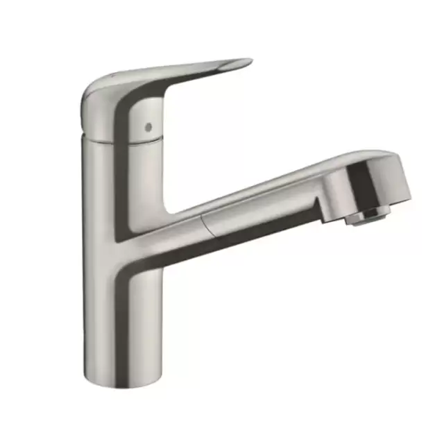 Hansgrohe Focus Кухонный смеситель, на 1 отв., с выдвижным изливом, цвет: полированная сталь