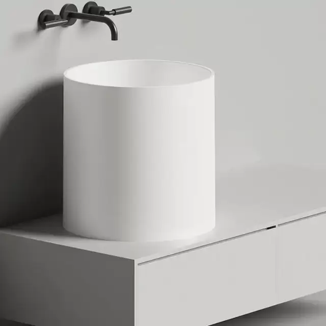 Salini Armonia 04 Раковина накладная 46хh45cм., без отв., материал: S-Sense, цвет: белый