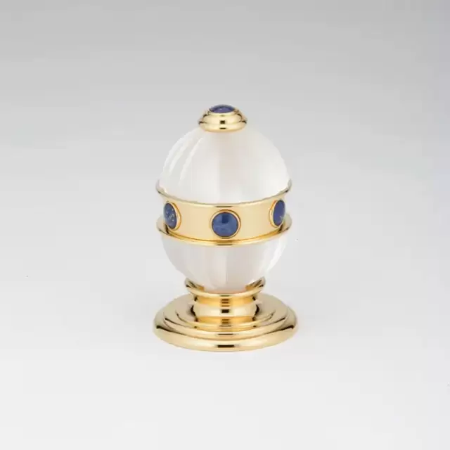 THG Amboise Lapis Lazuli Вентиль смесителя для раковины, вставки лазурит, цвет: полированное золото