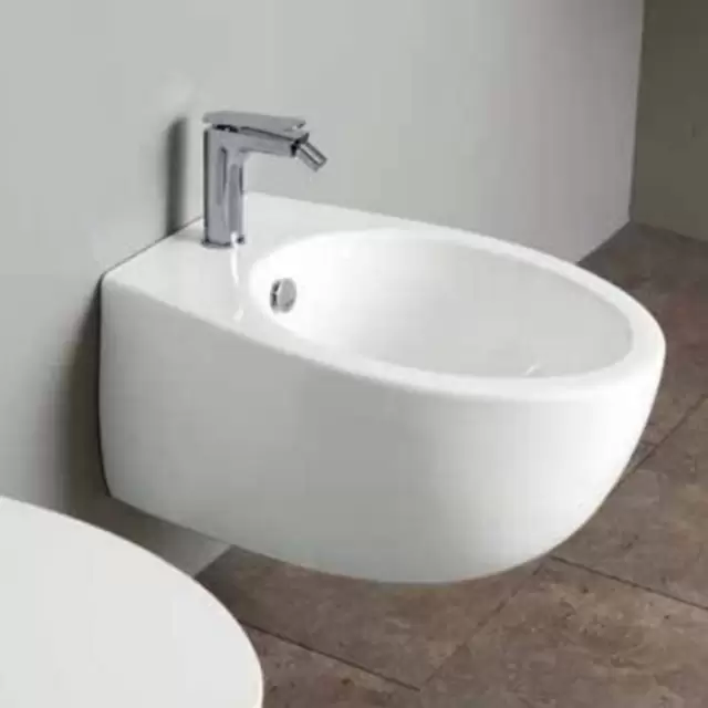 Simas Bormio Биде  подвесное  с 1-м отверстием под смеситель 54х35 см, цвет: белый