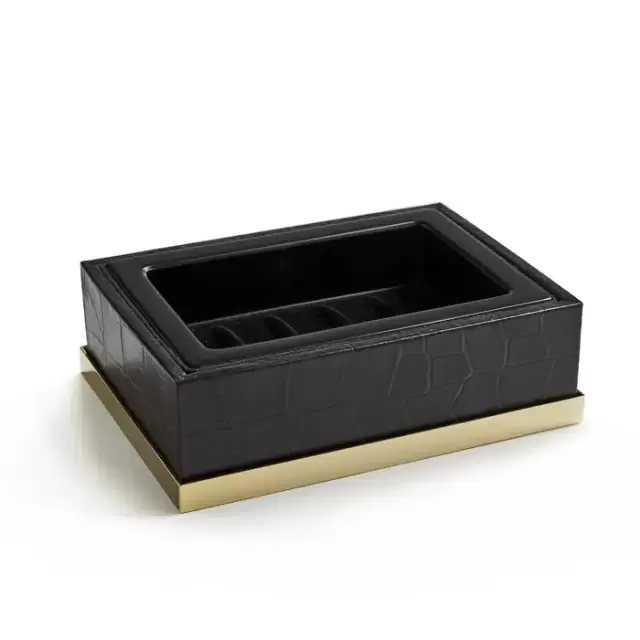 3SC Cocco Контейнер для CC01DA ,цвет черная кожа/золото