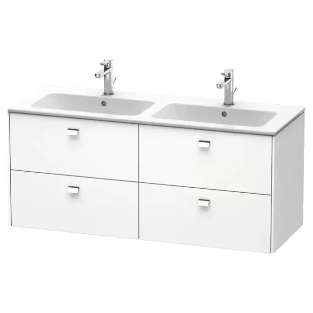 Duravit  Brioso Тумба подвесная 129x47.9х55.3см, с раковиной, с 4 выдвижными ящиками, цвет: белый матовый