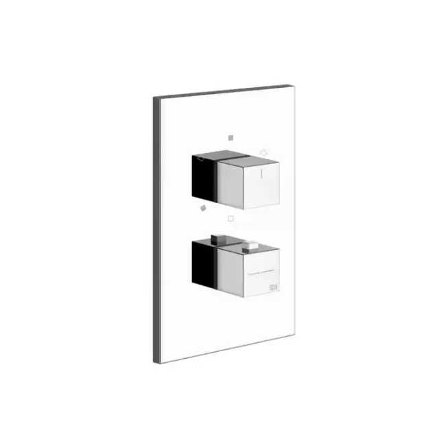 Gessi Rettangolo Встраиваемый термостатический смеситель, подключение на 3/4&rdquo;, с переключателем на 3 выхода, внешняя часть, цвет: хром