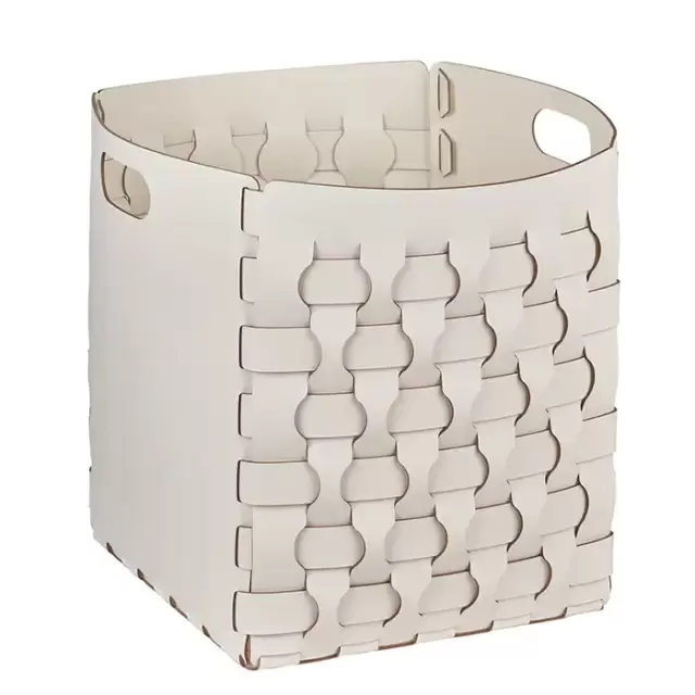 ADJ Корзинка Dubai, 35x35xH40 см., цвет: белый/панна котта
