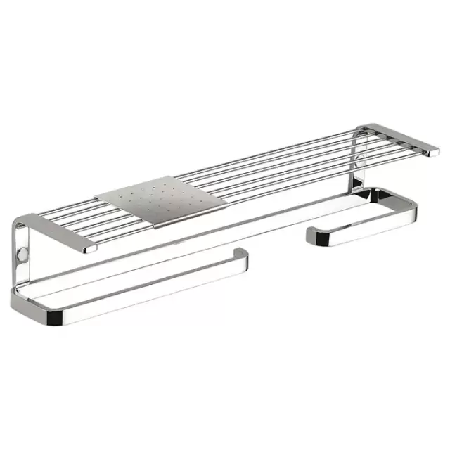 Colombo Time Полка 44.5см, DX, с полотенцедержателм и держателем для т/б., цвет: хром