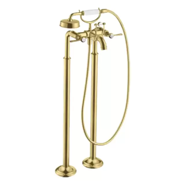 Axor Montreux Смеситель для ванны, напольный, с ручным душем, ручка: рычаг, цвет: шлифованная медь
