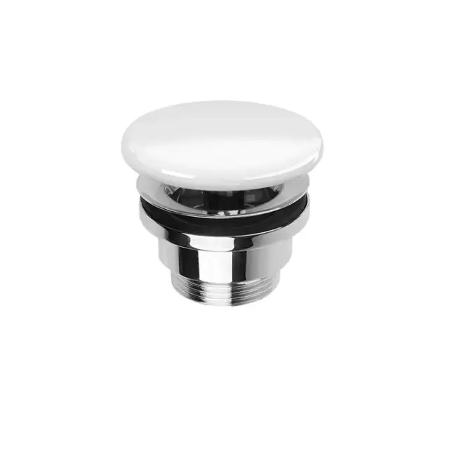 Simas Донный клапан, клик-клак, с керамической крышкой, цвет: белый глянцевый