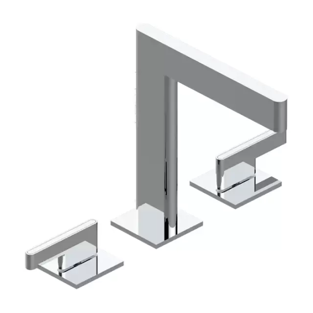 THG ICON-X TITANE A MANETTES Смеситель для раковины, 3 отв., с донным клапаном, цвет: хром