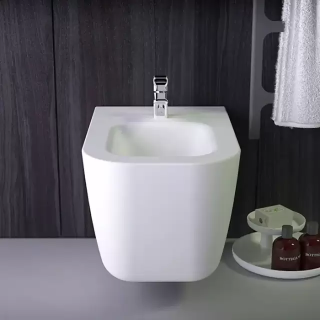 KNIEF Pride Биде подвесное 52х39х33см с 1 отв под смеситель, цвет: белый матовый