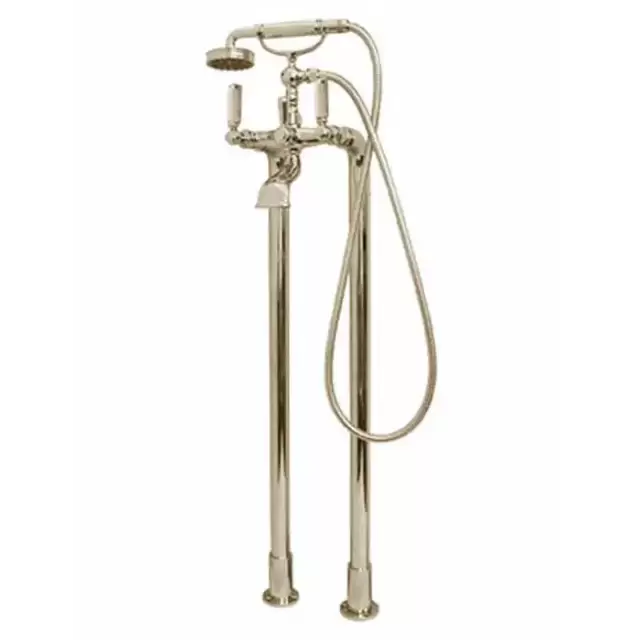 Bossini Liberty Смеситель для ванны, напольный, высота 890 мм, душ лейка Liberty шланг латунь, 150 см &frac12;&rdquo;FF,  цвет: никель матовый