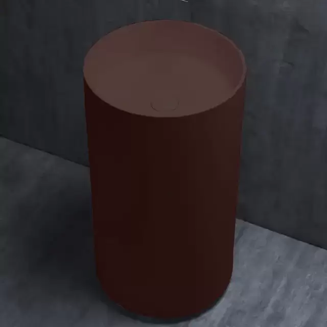 Salini Armonia Раковина накладная 45х45х85см, без отв. под смес, без перелива, материал: S-Stone, цвет: RAL8015